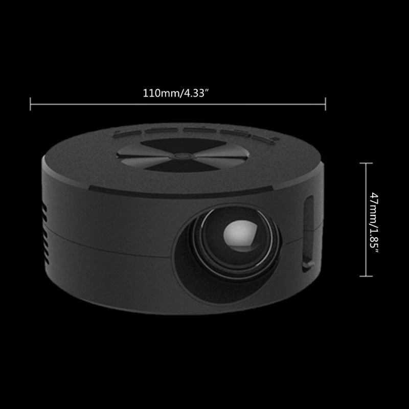 YT200 Mini Projector LED Media Player Portable 320X180 Pixels Built-in 4Ω2W Speaker Support 1080P USB Sync Screen - view 3