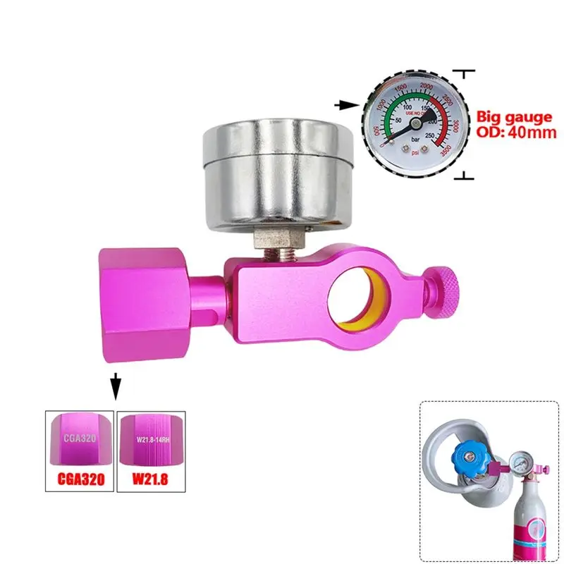 Co2 Cylinder Refill Fill Station Adaptor For Sodastream (Terra DUO Art) Pink Quick Connect Co2 Cylinder For Sodastream Adapter W