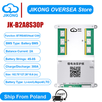 JKBMS B2A8S30P 4S 5S 6S 7S 8S 12V 24V Smart BMS CANBUS HEAT 2A Active Balance Current 300A for Li-ion LiFePO4 Lto Battery JIKONG