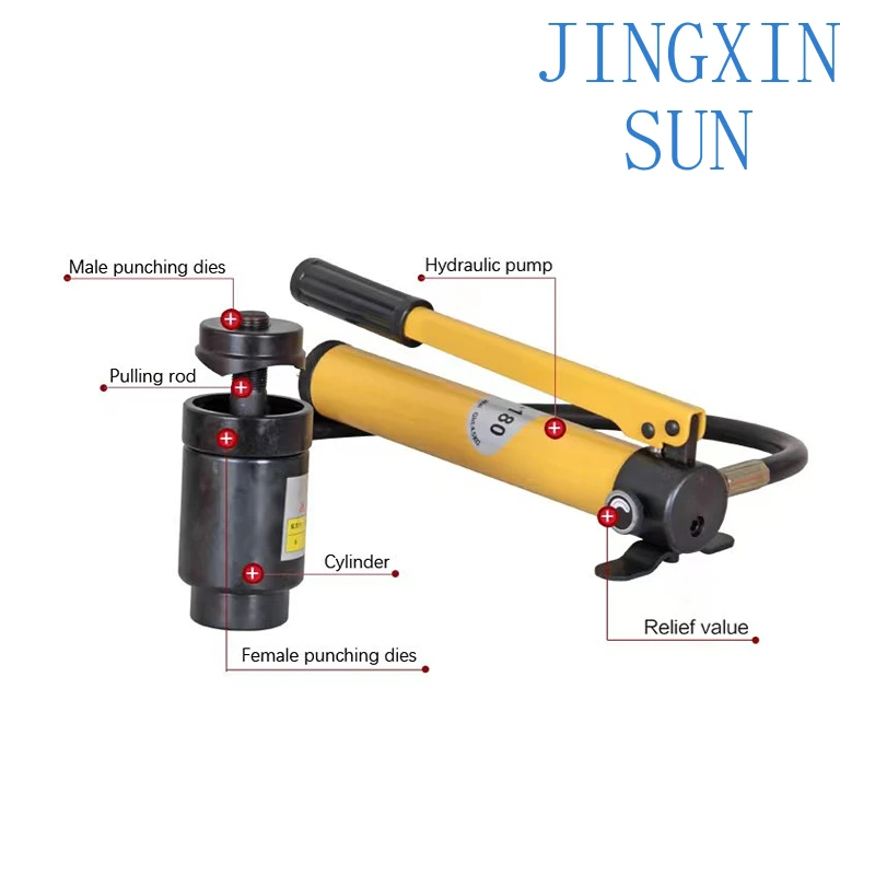 Hot Selling Portable Hydraulic Hole Knockout Puncher Machine Manual Metal Sheet Steel Material Opener Reasonable Punching Tool