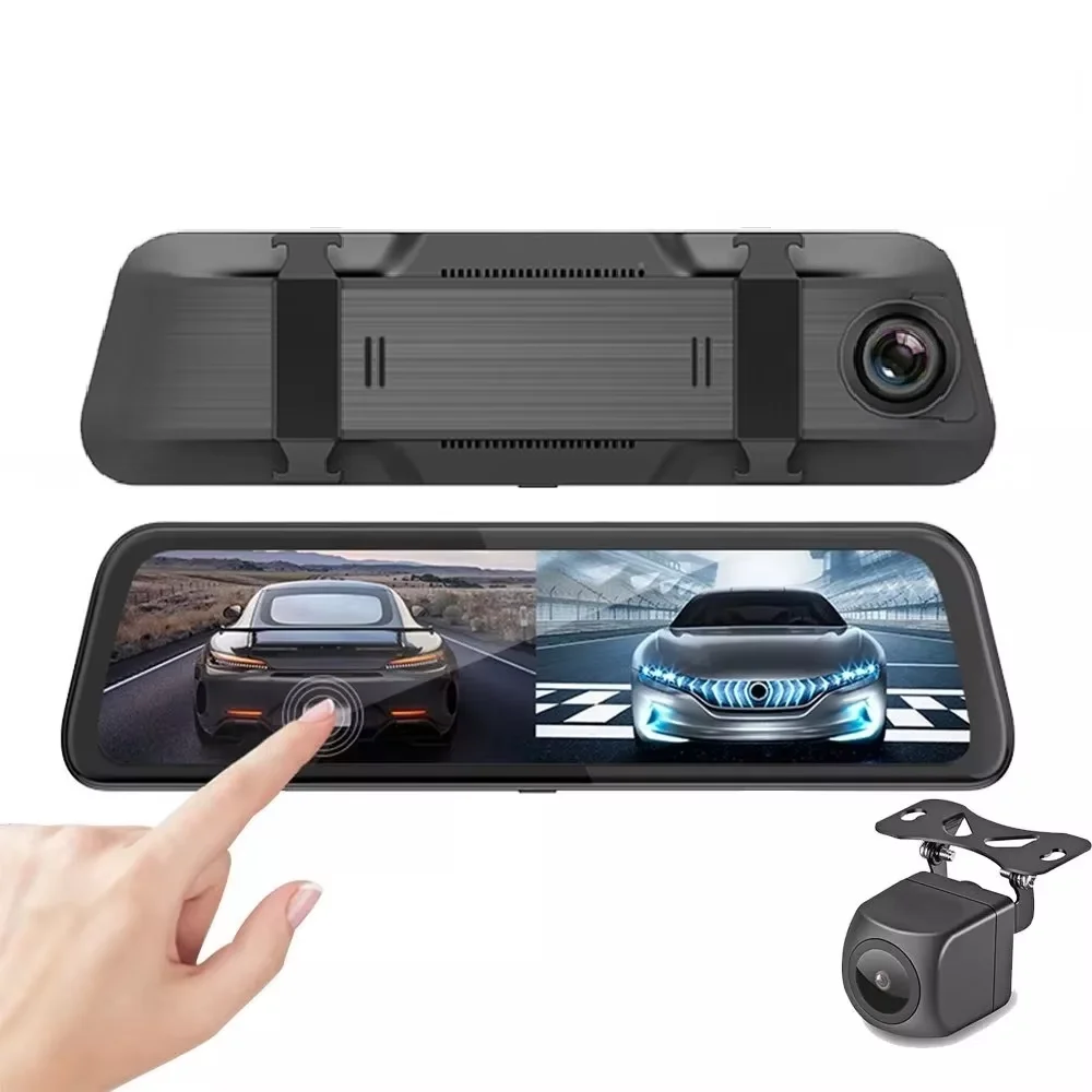 

2K Car DVR Mirror 10 Inch Car Video Recorder 1080P Rearview Camera Support WiFi GPS Night Vision Auto Record Dashcam Dual Lens