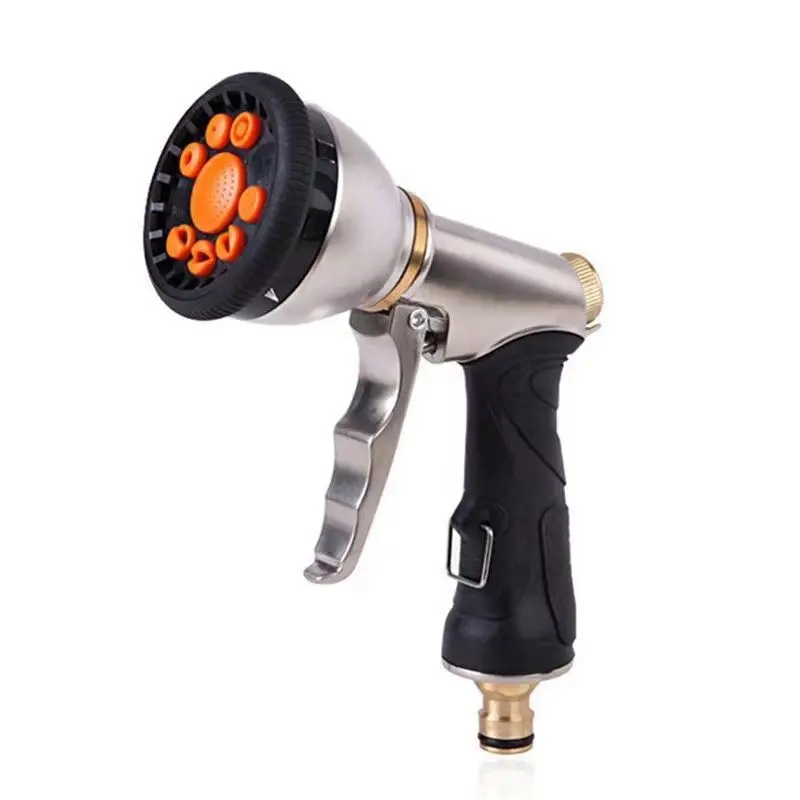 All copper car wash water gun, flower sprinkler, watering nozzle, multifunctional metal water gun, high-pressure water gun