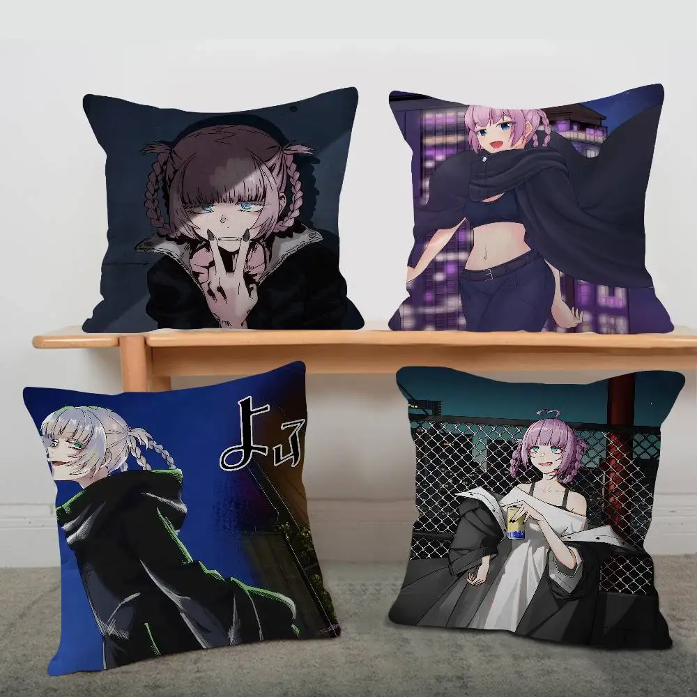 Call of The Night Nanakusa Nazuna Anime Pillow Cushion Cover Pillowcase Living Room Sofa Home Decor Customized
