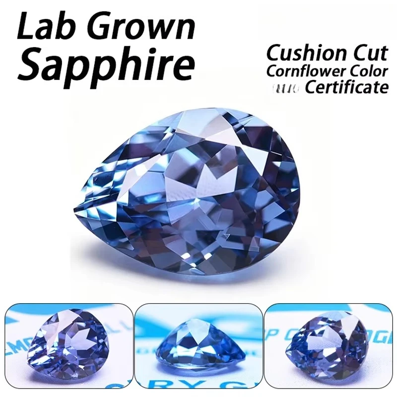 ToTFire Lotus Color Lab Grown Padparadscha Pear Cut Gemstone 2