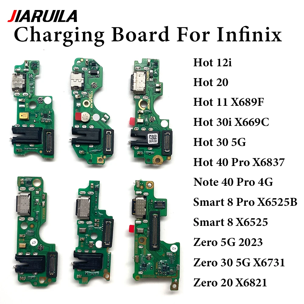 

NEW USB Charging Board Dock Port Flex Cable Connector For Infinix Hot 8 10 11 30 40 Pro 50i / Smart 9 7 / Spark 30C 5G KL8H Flex