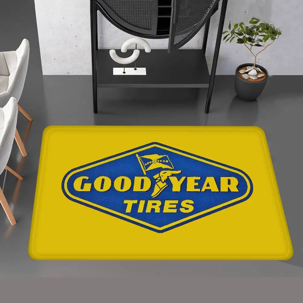 Good Year Tires Car Entrance Door Mat Nordic Style Bedroom Living Room Doormat Home Balcony Anti-Slip Modern Home Decor