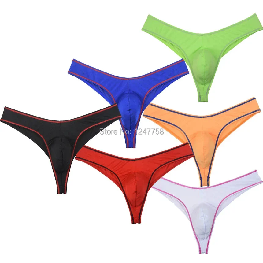 

Men's Bikini G-strings Lingerie Underwear Underpants Men Low Waist Panties Smooth Briefs Tangas Thongs