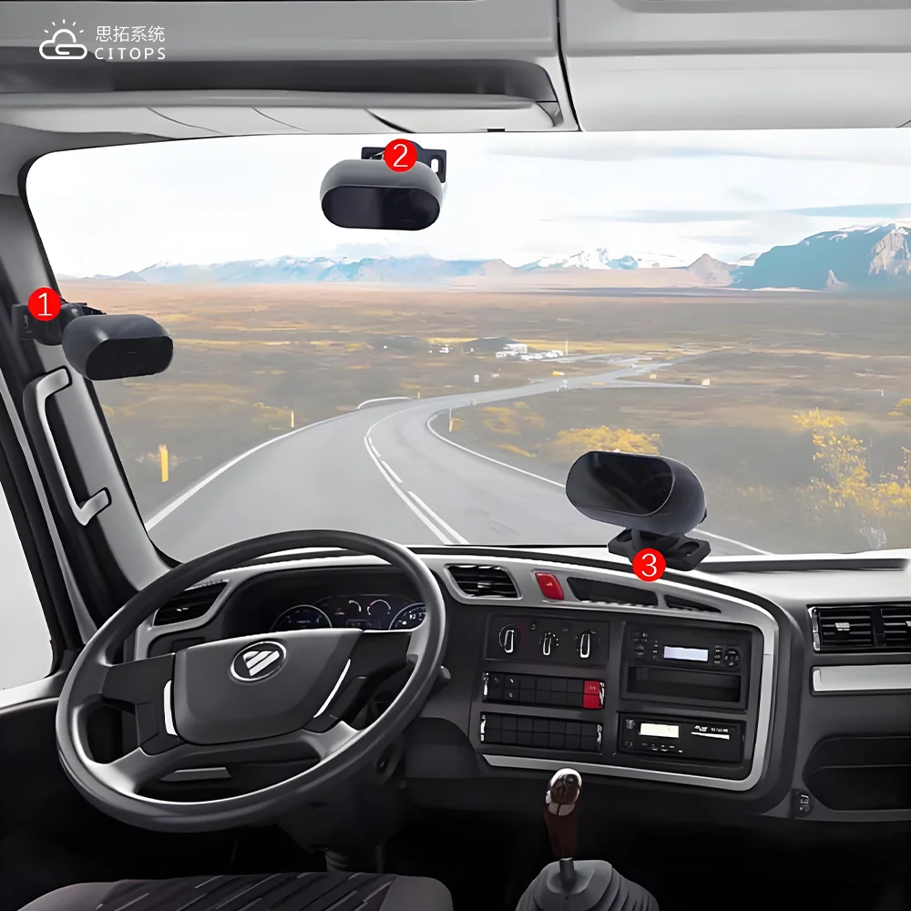 720p HD Driver Behavior & Fatigue Monitoring Camera (DMS) Custom Language & Interface Custom Driver Alert System for Truck & Bus