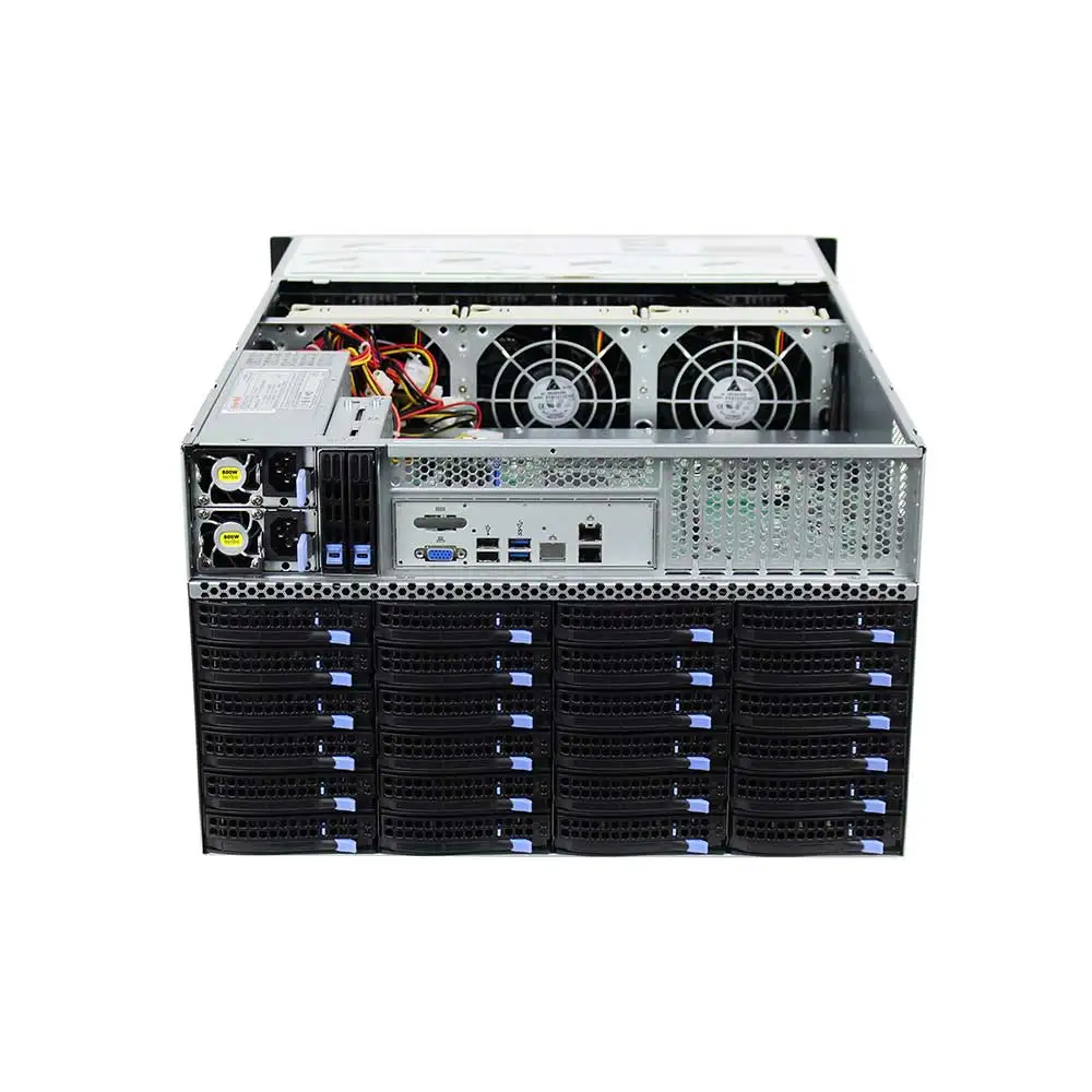 ตู้ฮาร์ดดิสก์ 60 อัน เซิร์ฟเวอร์ Rackmount Hotswap 6U แชสซีเซิร์ฟเวอร์จัดเก็บเคส แชสซีเปล่า