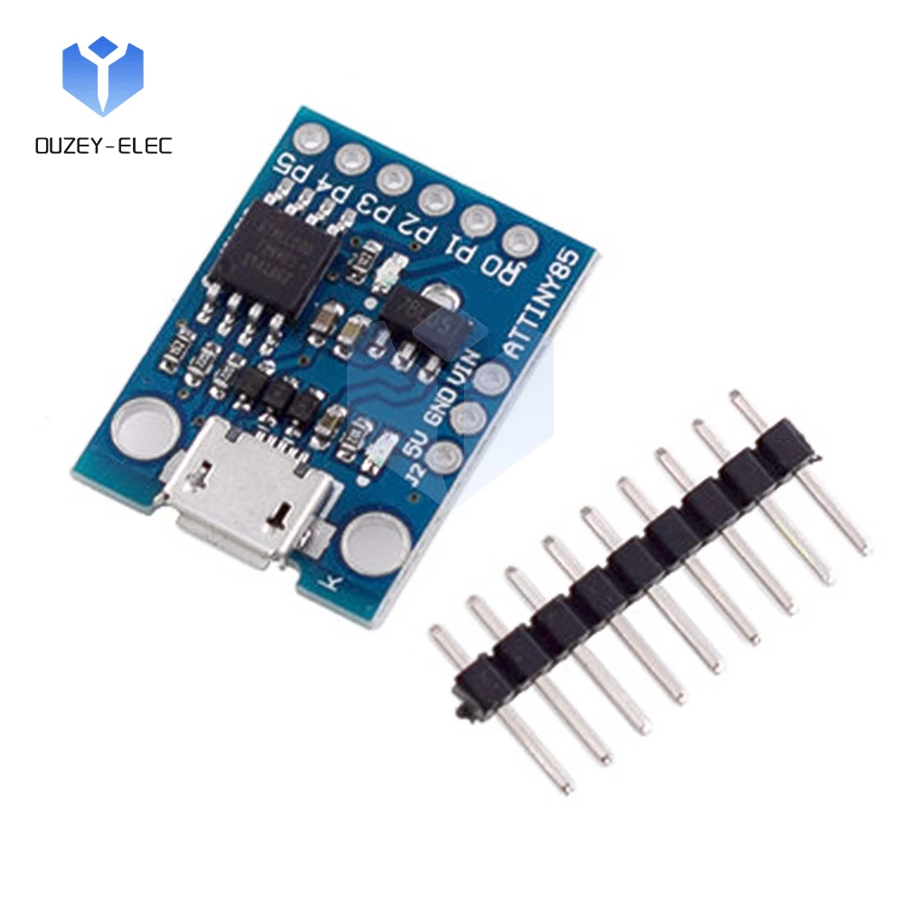 ATTINY85 Microcontroller Development Board Module Micro USB/Type C Interface 6 I/O Pins USB Development Board for Arduino