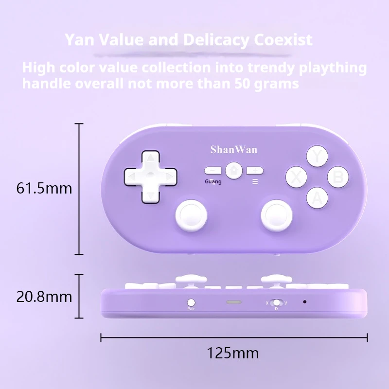 YOAINGO Mini game controller Wireless Bluetooth Q37XDV Hall Dual joystick Android ios PC currency Play Space simulator it takes