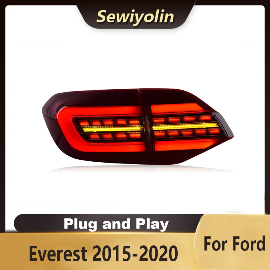 

For Ford Everest 2015-2020 Car Accessories Animation LED Trailer Lights Tail Lamp Rear DRL Signal Automotive Plug And Play