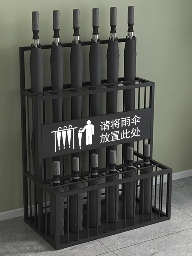 Luxury Umbrella Storage Rack in Hotel Lobby Commercial Bucket Sales Building Minimalist