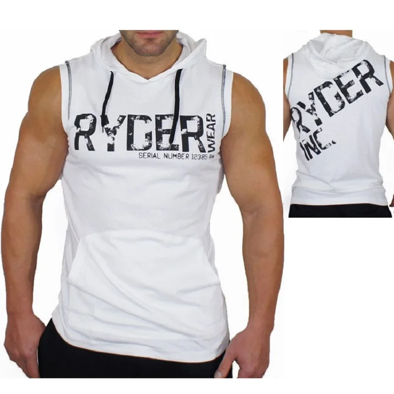 Cotton VEST Spring And Summer New Cotton Sports Vest Hoodie Sleeveless Running Training Casual Pullover