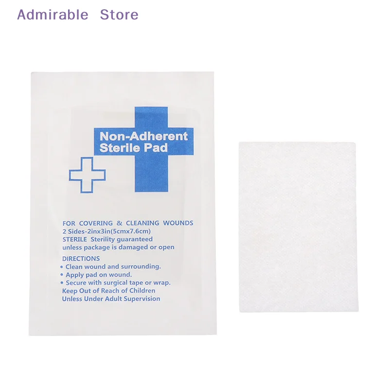 [W]10Pcs Waterproof Gauze Pad Non-adherent Pad First Aid Kit Wound Dressing Tapes Sterile  Gauze Pad