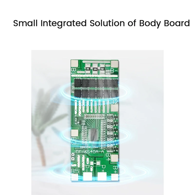 6S 24V 20A 18650 Li-Ion Lithium Battery Protection Board PCB With Balance BMS Solar Lighting For Ebike Scooter