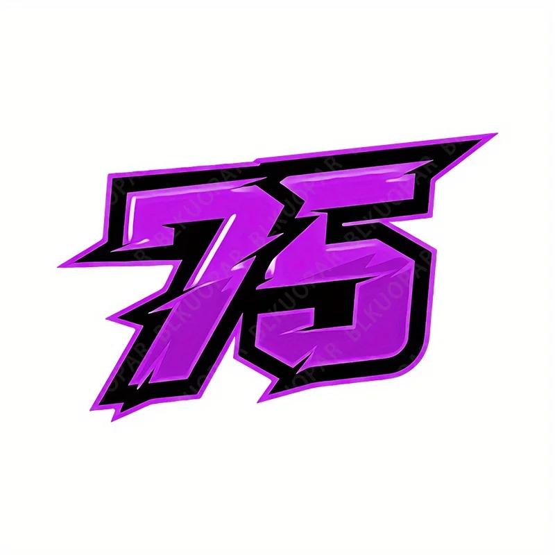 1PC Racing Number Sticker Set, Multicolor Waterproof Vinyl Decal for Motorcycle Bike Car