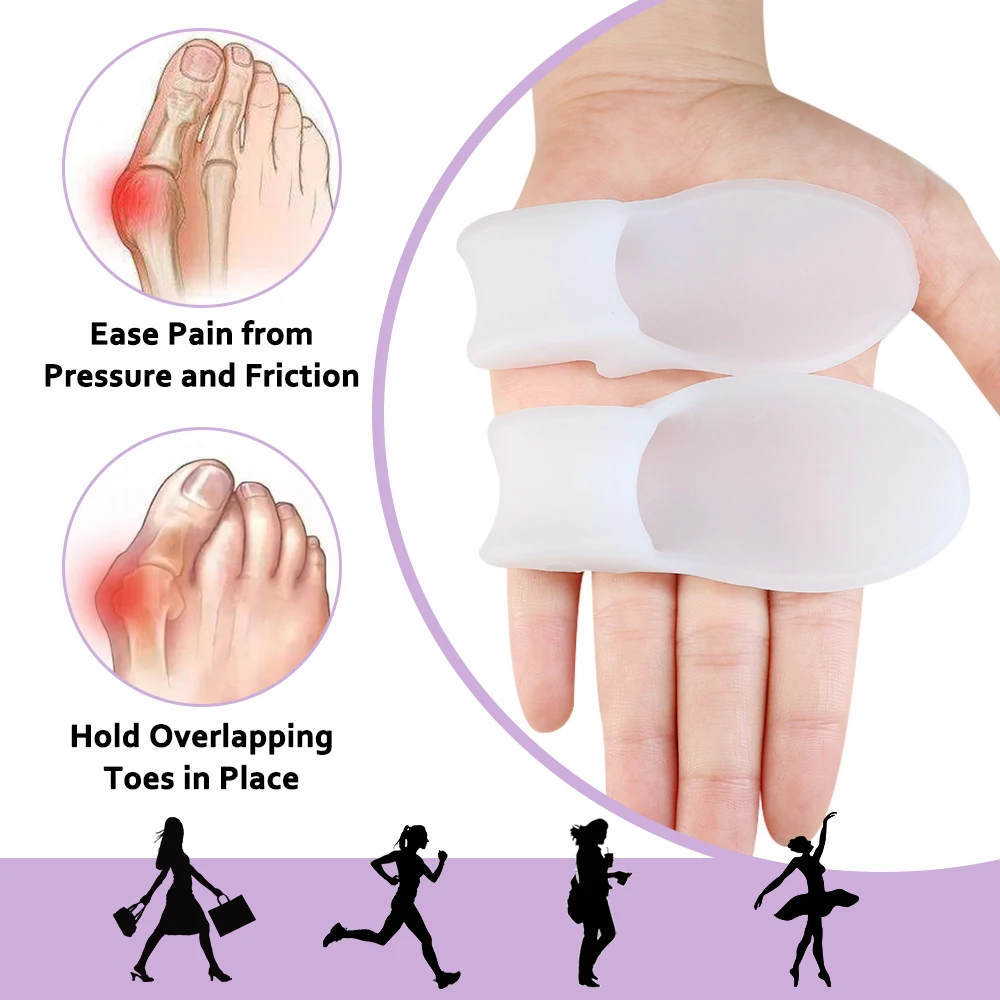 Pexmen 2/4/8Pcs Gel Big Toe Separator Bunion Corrector Pain Relief Hallux Valgus Straighter Orthopedic Toe Protector Spacer