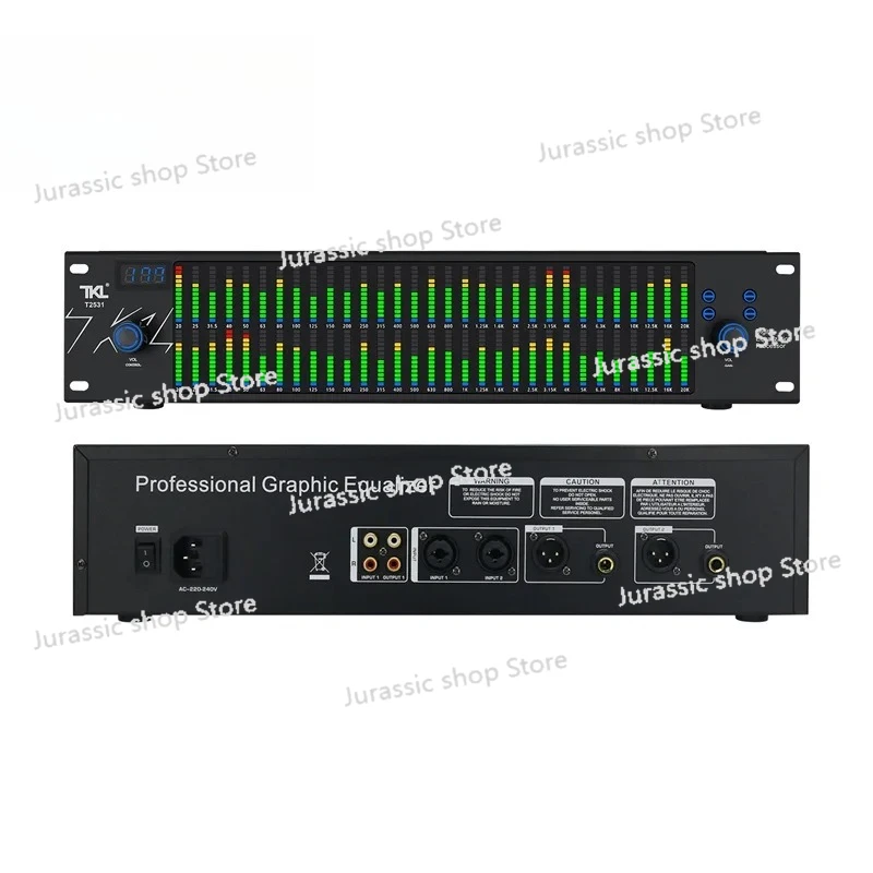 

TKL T2531 Professional Graphic Equalizer Audio Processor Two 31-Band Spectrum Display For Home Stage