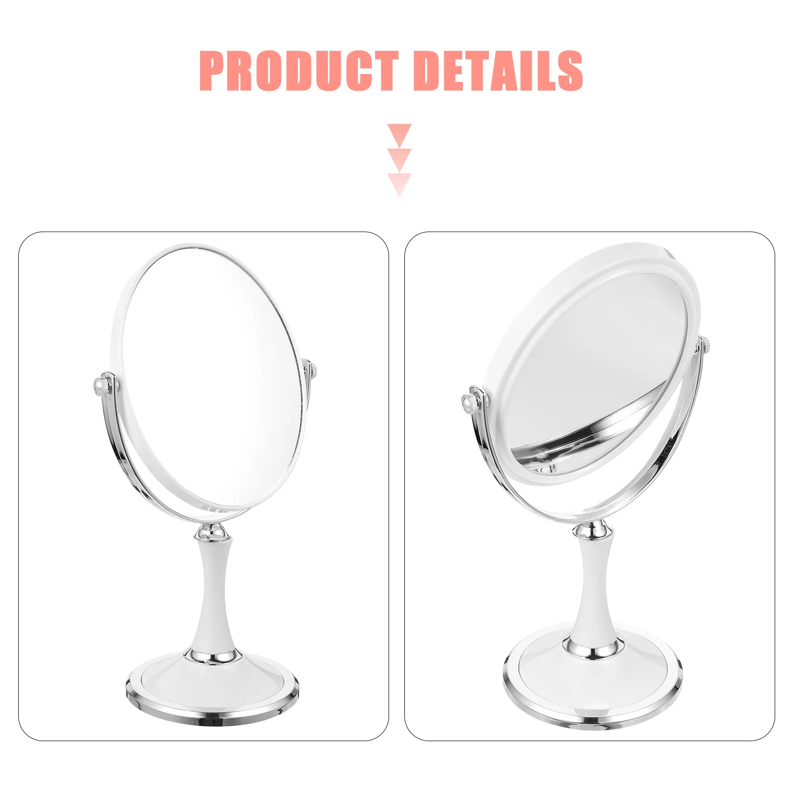 Make-upspiegel Tafelblad Vergrootglas Hoge vergroting Make-up Desktop Dubbelzijdig Verstelbaar