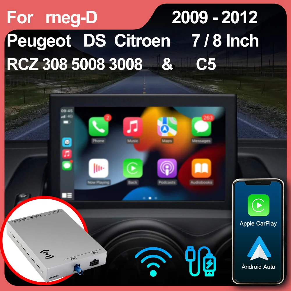 For Peugeot Citroen Wireless Carplay Android Auto module SMEG MRN NAC 208 2008 308 508 3008 C4 C5 DS3 DS5 Support Reverse Camera
