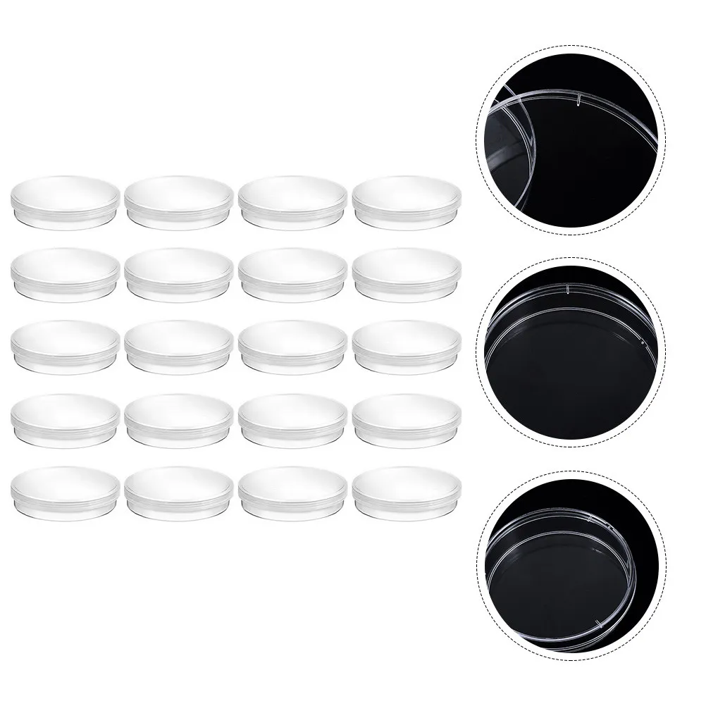 30Pcs Plastic Petri Dish Set Transparent Culture Petri Dishes Reusable Laboratory Tools Science Experiments 90Mm
