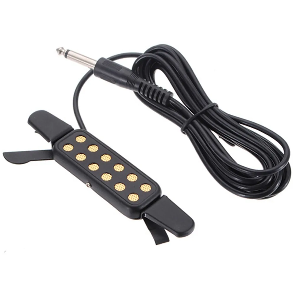 IRIN 12 fori chitarra elettrica acustica Pick up trasduttore amplificatore Clip-on Sound Pickup microfono Wire