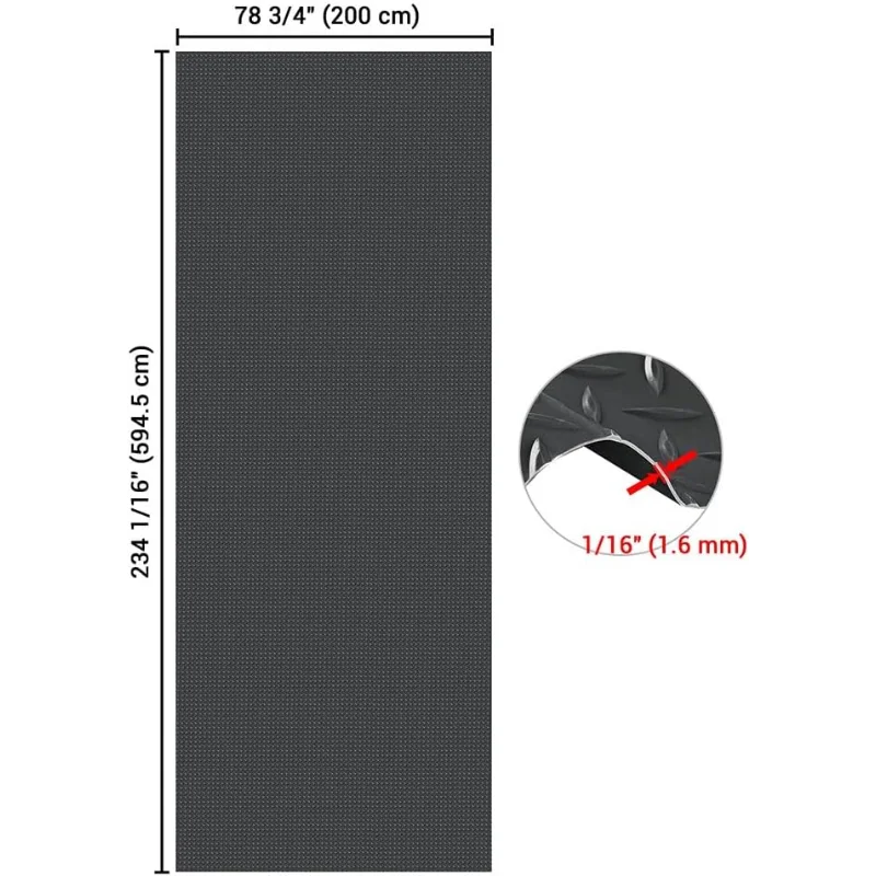 Yescom Heavy Duty Garage Floor Mat, Runner Protector Mat 19.5x6.5Ft, Non-Slip Warehouse Basement Trailer PVC Flooring Roll