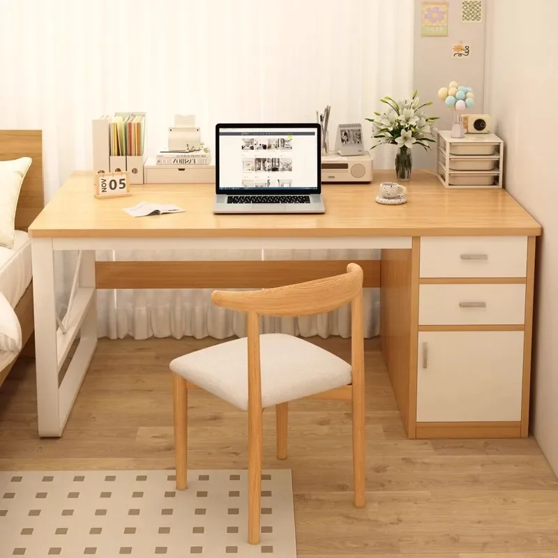 for Computer Desk Desktop Home Bedroom Student Study Writing Table Simple Rental House with Drawers