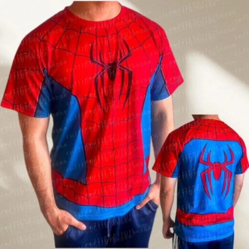 Image of 2026 Neues Superhelden-Kurzarm-Sport-T-Shirt – Atmungsaktives, schnell trocknendes Oberteil mit Filmcharakter-Print für zu Hause und zum Partnerlook