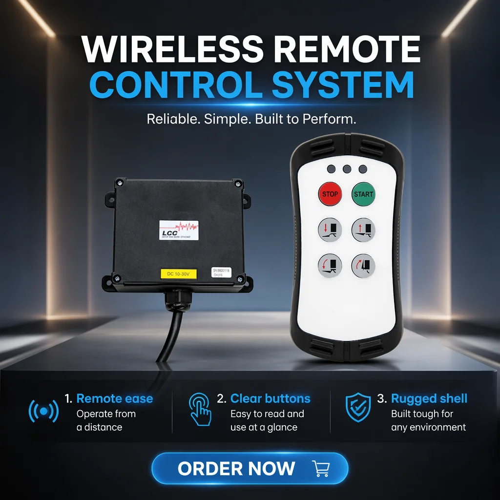 A400 Mini LCC 4-Button Wireless Remote Control System Waterproof for Flatbed Tow Truck, Trailer Ramp and Tailgate