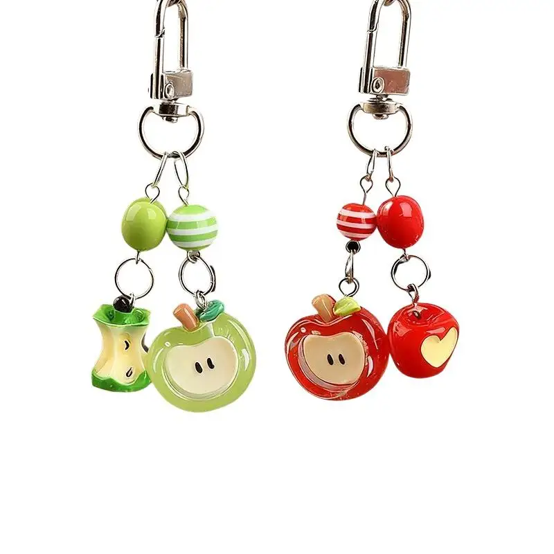 Koreanischer transparenter Harz-Obst-Schlüsselanhänger, niedlicher Cartoon-Obst-Taschenanhänger für Mädchen, Paar-Geschenk, Rucksack-Schlüsselanhänger-Dekoration – Detail 6