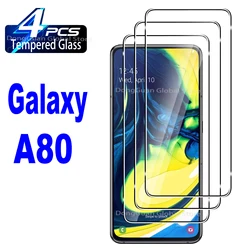 2/3/4Pcs 9H Tempered Glass For Samsung Galaxy A80 Screen Protector Glass Film
