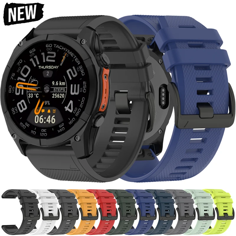 QuickFit 22 مللي متر 26 مللي متر Fenix8 حزام (استيك) ساعة ل Garmin Fenix E 8 47 مللي متر 51 مللي متر 7 7X 6 6X/Epix Pro/Enduro 3 الرسمية سيليكون حزام سوار #1