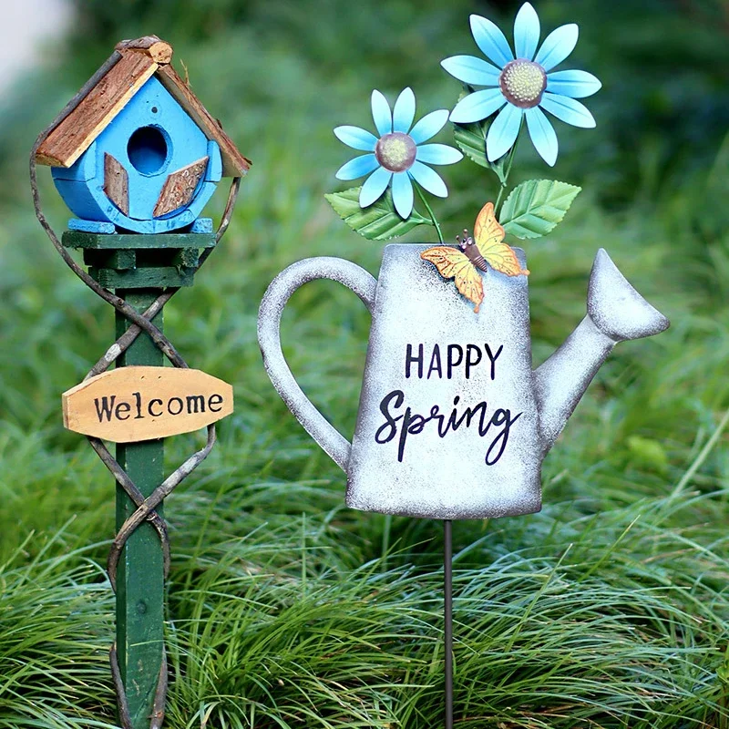 Outdoor Iron Kettle Figurine Decorate Your Garden with this Stunning