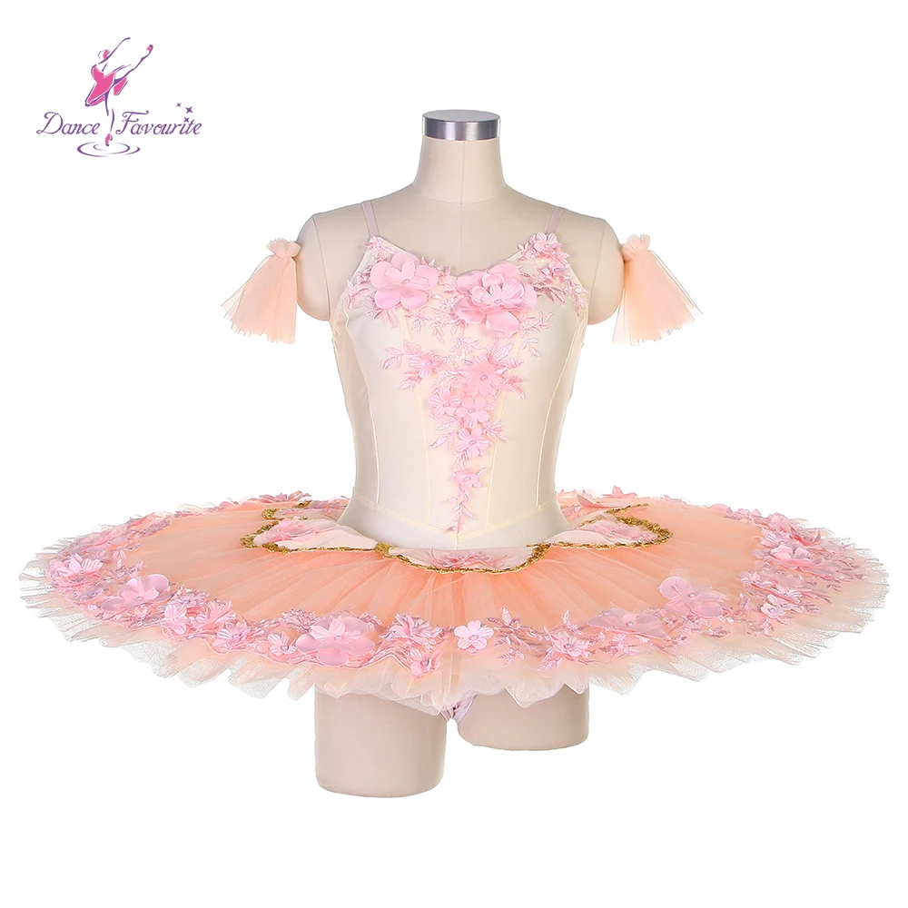 Dance Favourite Ballet Tutu Bll471 Bleekroze Lijfje Pre-Professionele Tutu Toneelvoorstelling Kostuums Competiton Ballet Tutu