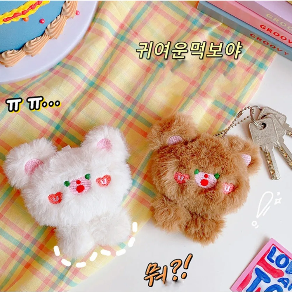 INS Cute Soft Cute Bear Pin Jewelry Plush Three Dimensional Sweet Student School Uniform Brooch Bag Pendant