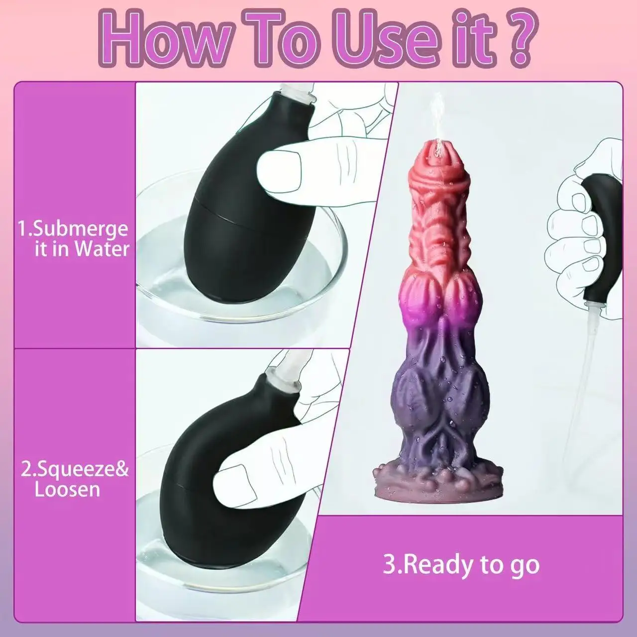 Large Dog Knot Ejaculating Dildo With Suction Cup Spray Function Silicone Animal Dildos Squirting Penis Sex Toys For Women Men