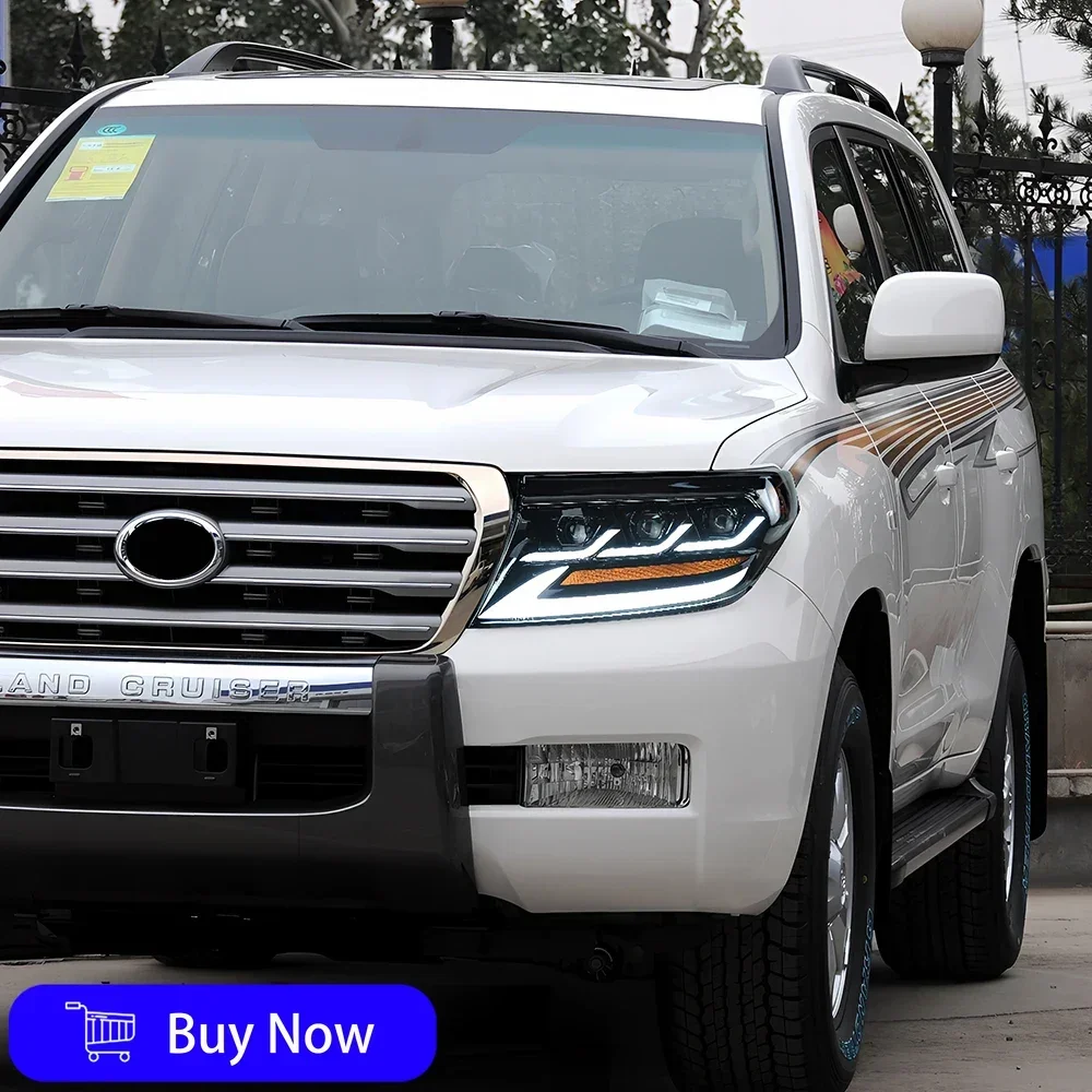 لتويوتا لاند كروزر 2008-2015 سيارة الجبهة مصابيح السيارات المصابيح الأمامية الجمعية ترقية جهاز عرض (بروجكتور) ليد 3 عدسة أداة الملحقات #2