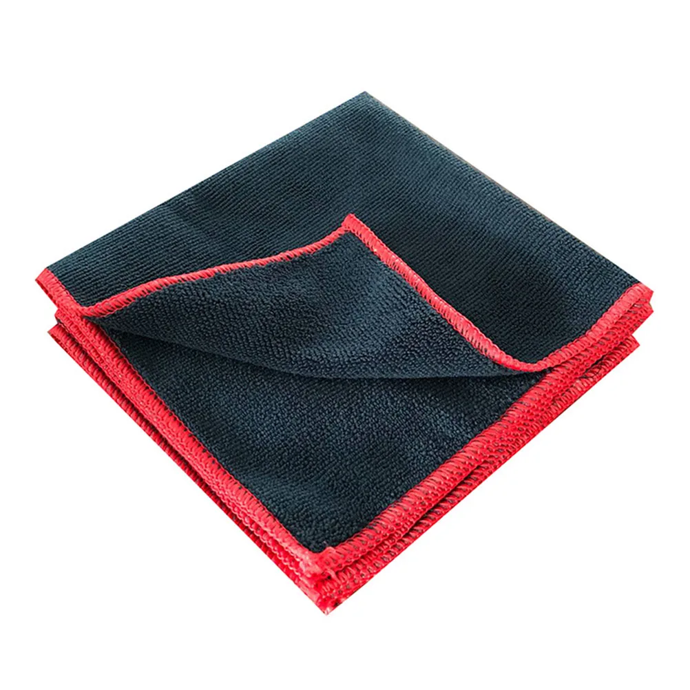 

2 Pcs Black Towel Fade-resistant Wipes Absorb Water Erase Microfiber Cleaning Cloth