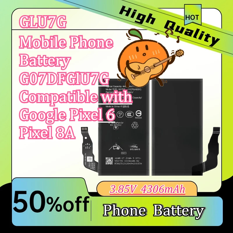 Mobile Phone Battery G07DFGlU7G Compatible with Google Pixel 6 Pixel 8A