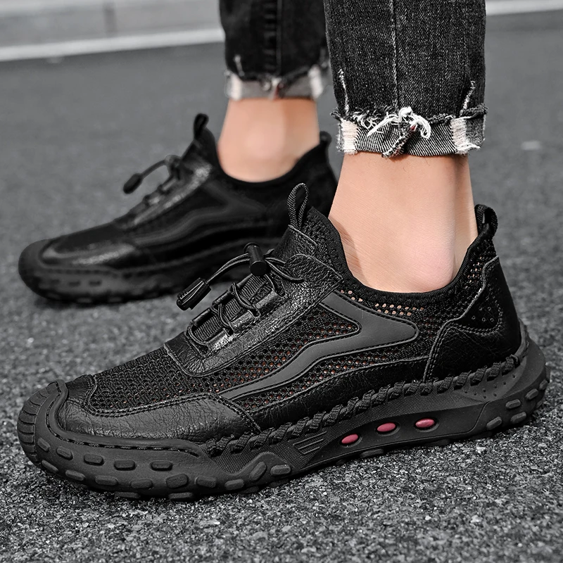 

Breathable Hiking Shoes Men’s Non-slip Outdoor Trekking Sneakers Rock Climbing Footwear Male Breathable Sports Traveling Shoes