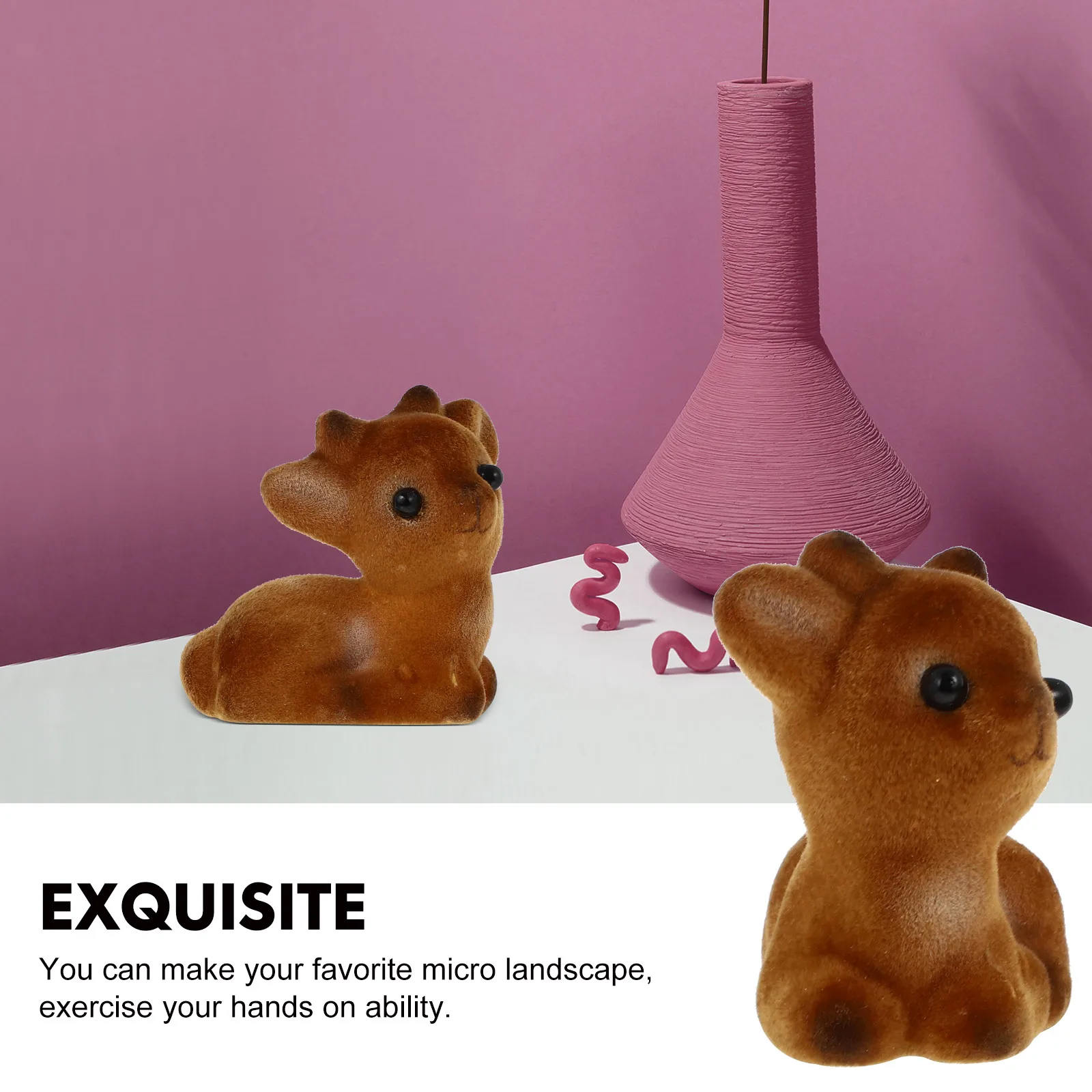 

Resin Fawn Figurines Adorable Deer Decorations Vivid Design Fine Workmanship Home Office Cafe Restaurant Hotel Embellishment