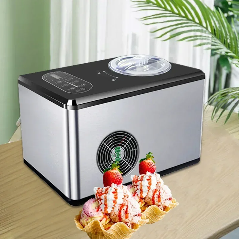New ICM-15S 1500ML Ice Cream Machine High-end Household Ice Cream Machine Small Commercial Italian Ice Cream Machine