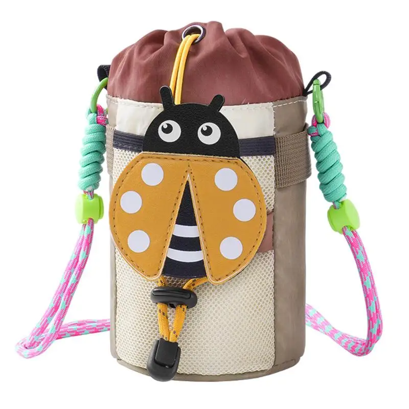 Water Bottle Bag Cute Water Bottle Sling Bag Adjustable Strap Side Phone Pocket 1.4L Tumbler Bottle Pouch Holder Hydration Bag