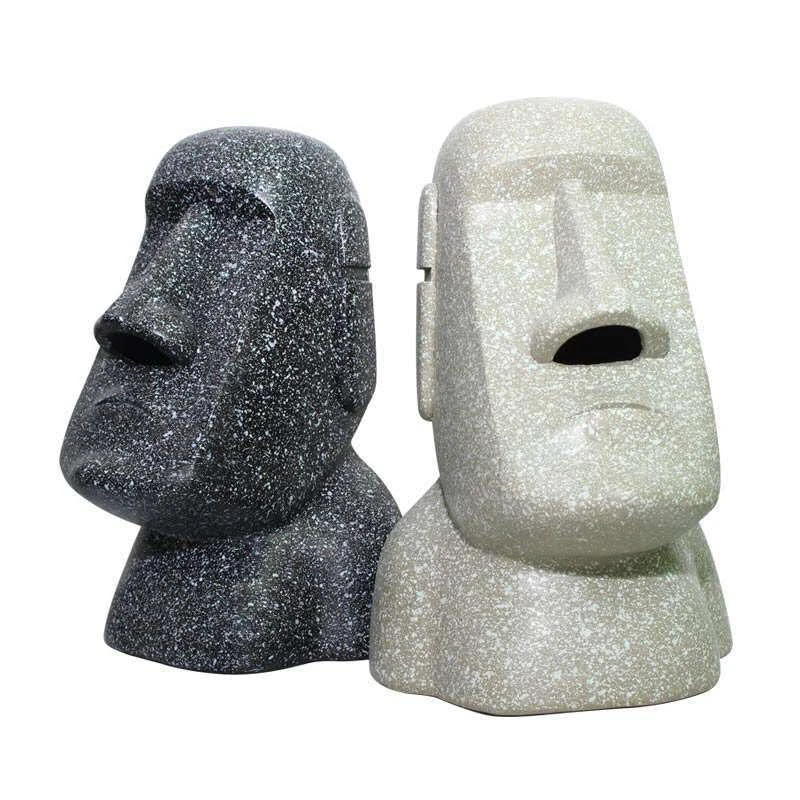 Easter Stone Statue Tissue Box Home Nostril Storage Moai Tissue Pumping Holder Napkin Holder Hotel Decoration