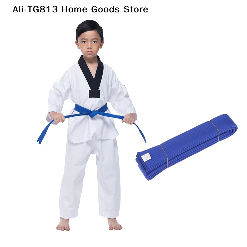 Cinturón de Taekwondo ITF de 200 cm, Cinturón de Color para Artes Marciales, Karate, Judo, Accesorios de Uniforme, Cinturón de Algodón de Calidad [TG813] 1 Pieza