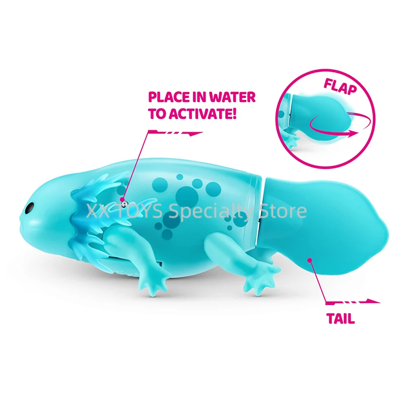 ZURU Pets Alive Swimming Axolotl\'s Robotic Pet Figure Electronic Simulation Pet Axolotl Children\'s Electric BathWater Play Toys