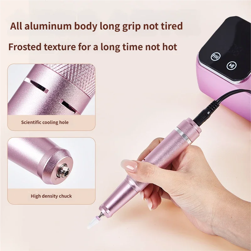 جديد 45000 دورة في الدقيقة آلة حفر الأظافر القواطع المهنية الكهربائية مسمار ساندر ل هلام الاكريليك تلميع للمنزل مانيكير صالون أداة #3