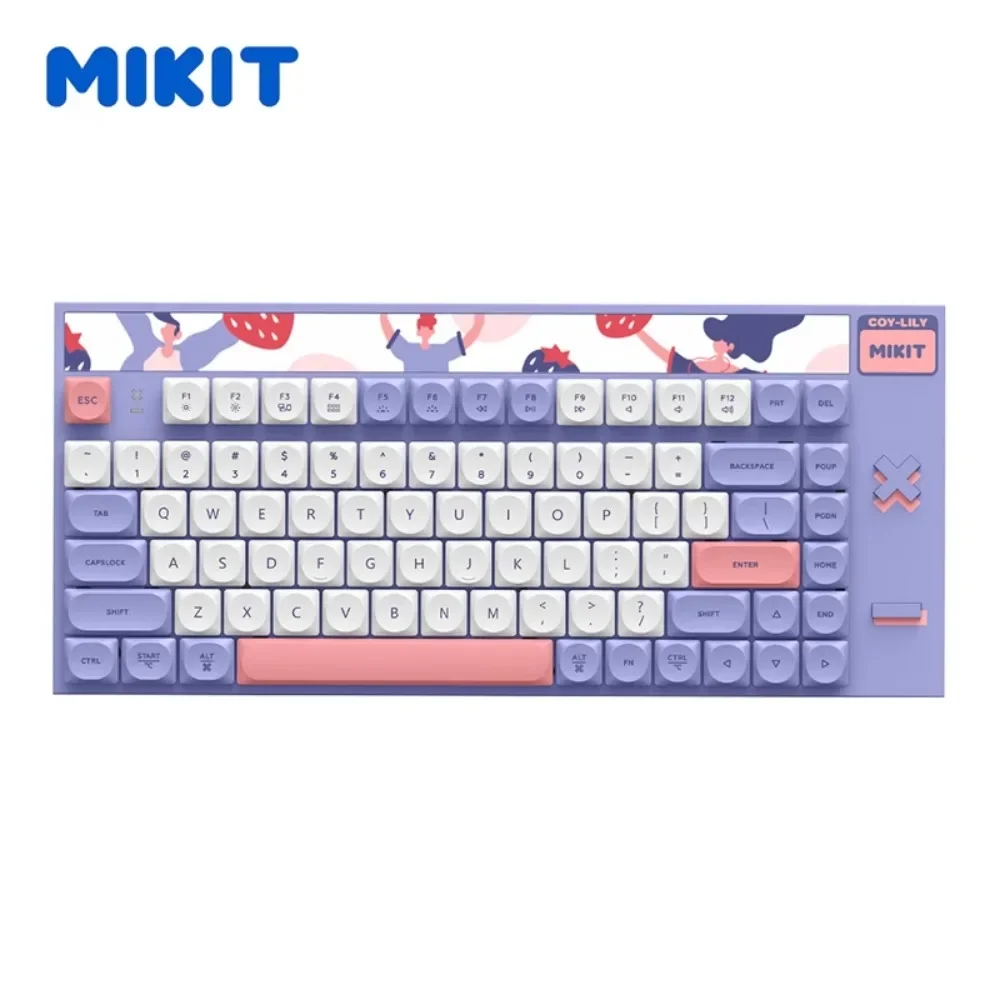 

Mikit CL80 Picnic Fun Bluetooth Wireless Tri-mode 2.4G Mechanical Keyboard for Girl Office Dwarf Shaft Adapts to iPad Tablet MAC